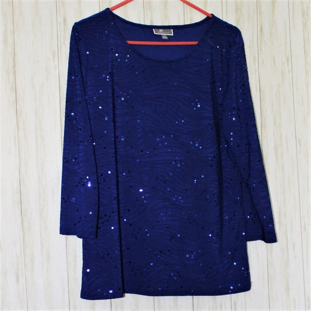 JM Collection Sparkly Stretch Top
